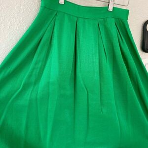Bright Green High Waist Flare Skirt ASOS Size 4 Small